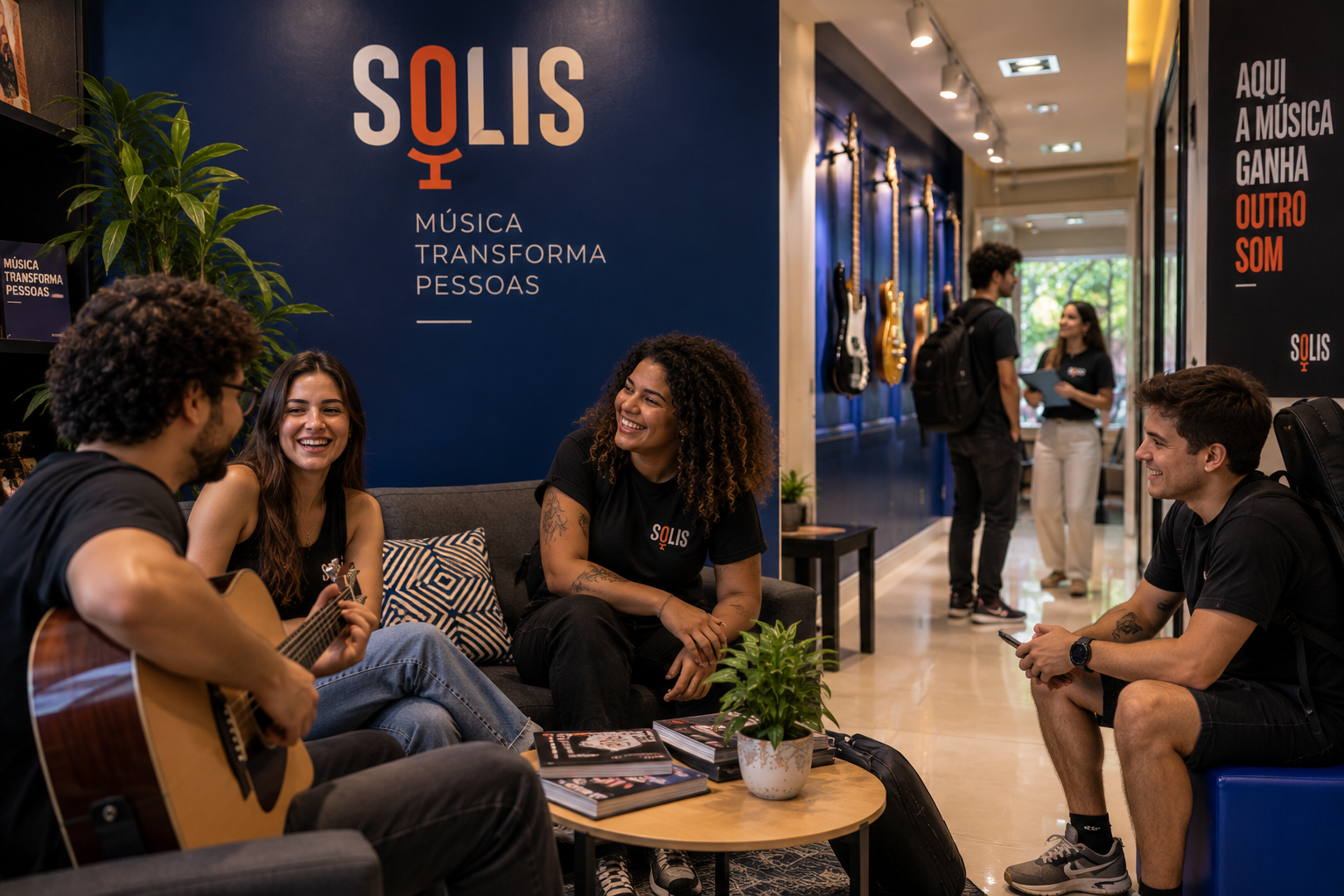AMBIENTE ACOLHEDOR com alunos adultos da Solis